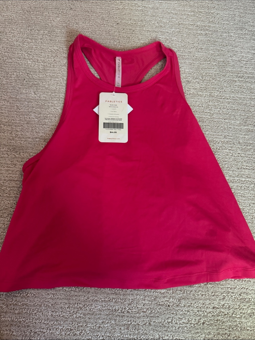Fabletics Vibrant Pink Racerback Workout Tank
